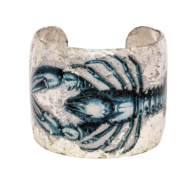 Blue Lobster 2" Silver Cuff - OC108-Evocateur-Renee Taylor Gallery