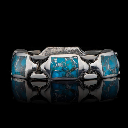 Men's Turquoise Retro Bracelet - BR13 TQ-William Henry-Renee Taylor Gallery