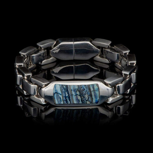 Men's Blue Mammoth Identity Bracelet - BR24 MT BL-William Henry-Renee Taylor Gallery