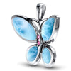 Wildlife Butterfly Necklace - Nbutt01-ch-Marahlago Larimar-Renee Taylor Gallery