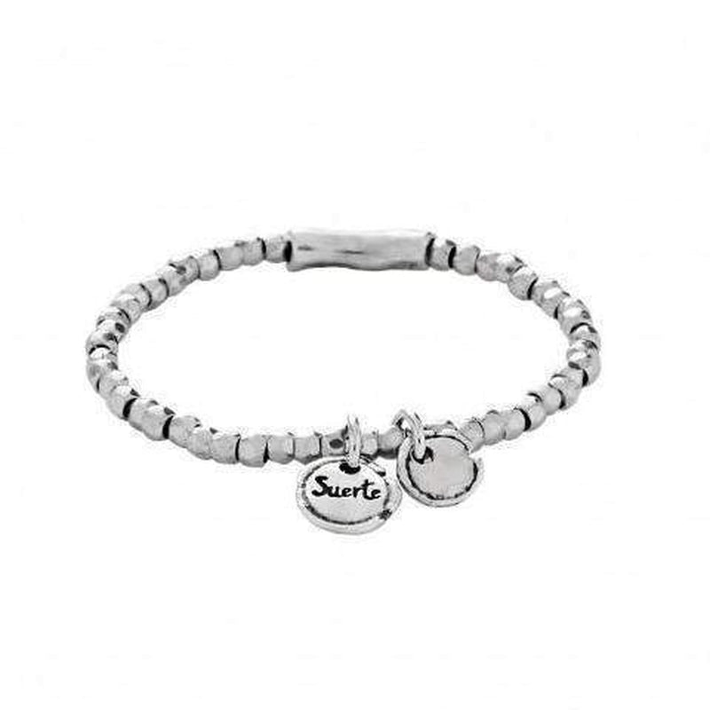 Certificated Luck Sterling Silver Plated Bracelet - PUL1597MTL000-UNO de 50-Renee Taylor Gallery