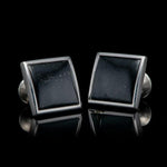 Men's Black Jade Duo Cufflinks - CL BLK J-William Henry-Renee Taylor Gallery