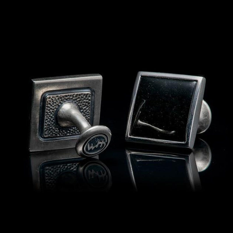Men's Black Jade Duo Cufflinks - CL BLK J-William Henry-Renee Taylor Gallery