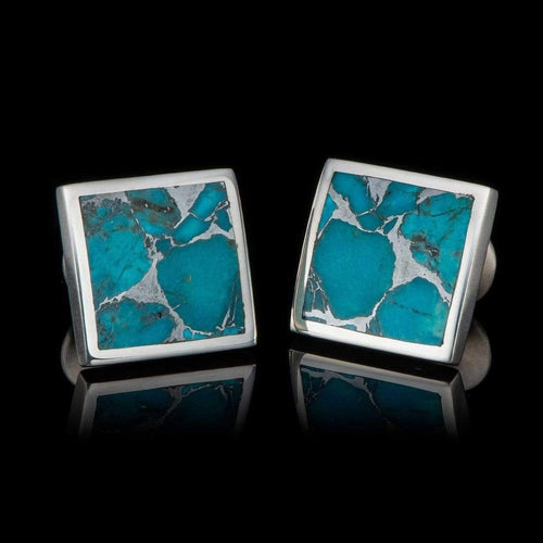 Men's Turquoise Duo Cufflinks - CL TQ-William Henry-Renee Taylor Gallery