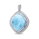 Clarity Cushion Necklace - Nclar01-00-Marahlago Larimar-Renee Taylor Gallery