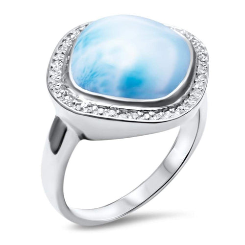 Clarity Cushion Ring - Rclar01-00-Marahlago Larimar-Renee Taylor Gallery