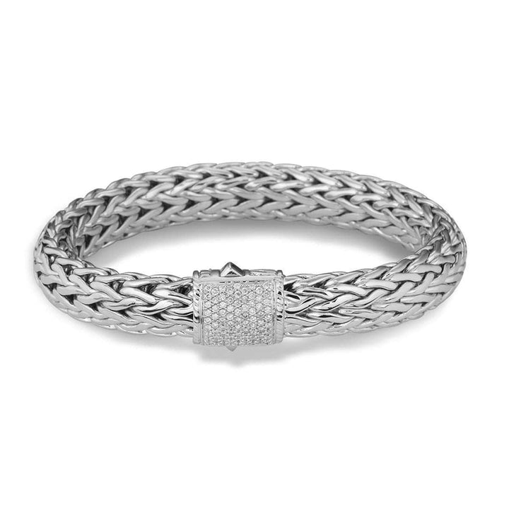 Icon Bracelet, Silver, Diamonds 10.5MM - BBP94052DIA-John Hardy-Renee Taylor Gallery