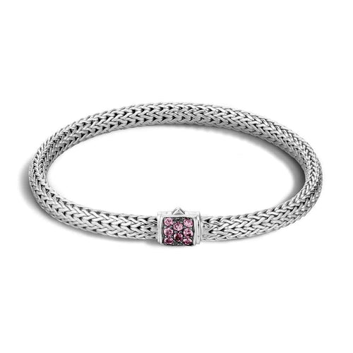 Classic Chain Pink Spinel Bracelet - BBS96002SNP-John Hardy-Renee Taylor Gallery