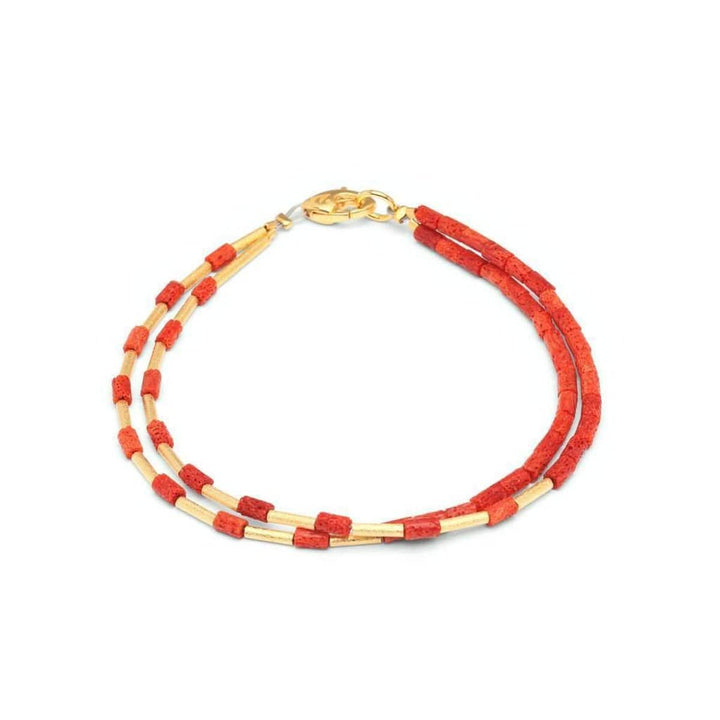 Clea Red Sponge Coral Bracelet - 82075296-Bernd Wolf-Renee Taylor Gallery