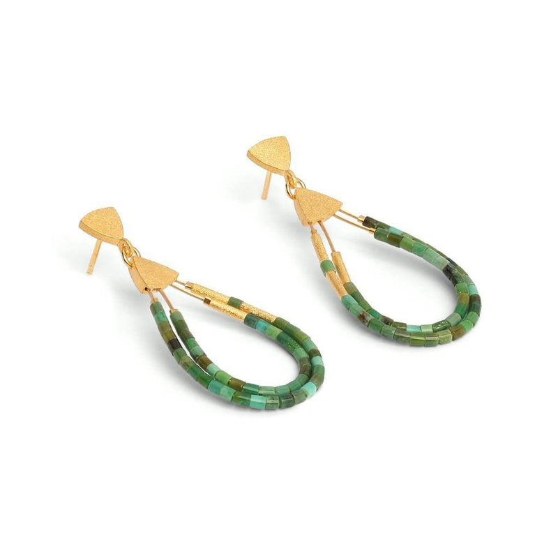 Cleni Green Turquoise Earrings - 15585356-Bernd Wolf-Renee Taylor Gallery