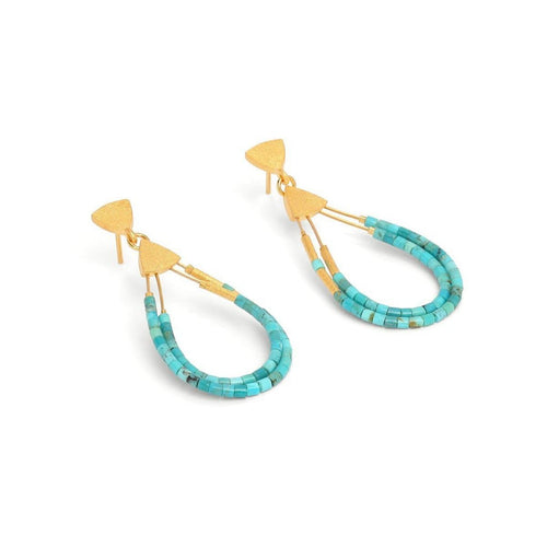 Cleni Turquoise Earrings - 15585256-Bernd Wolf-Renee Taylor Gallery