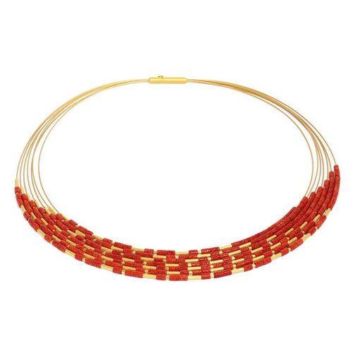 Cliascala Red Coral Necklace - 85371296-Bernd Wolf-Renee Taylor Gallery