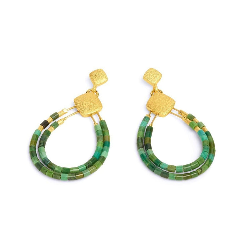 Clini Green Turquoise Earrings - 15576356-Bernd Wolf-Renee Taylor Gallery