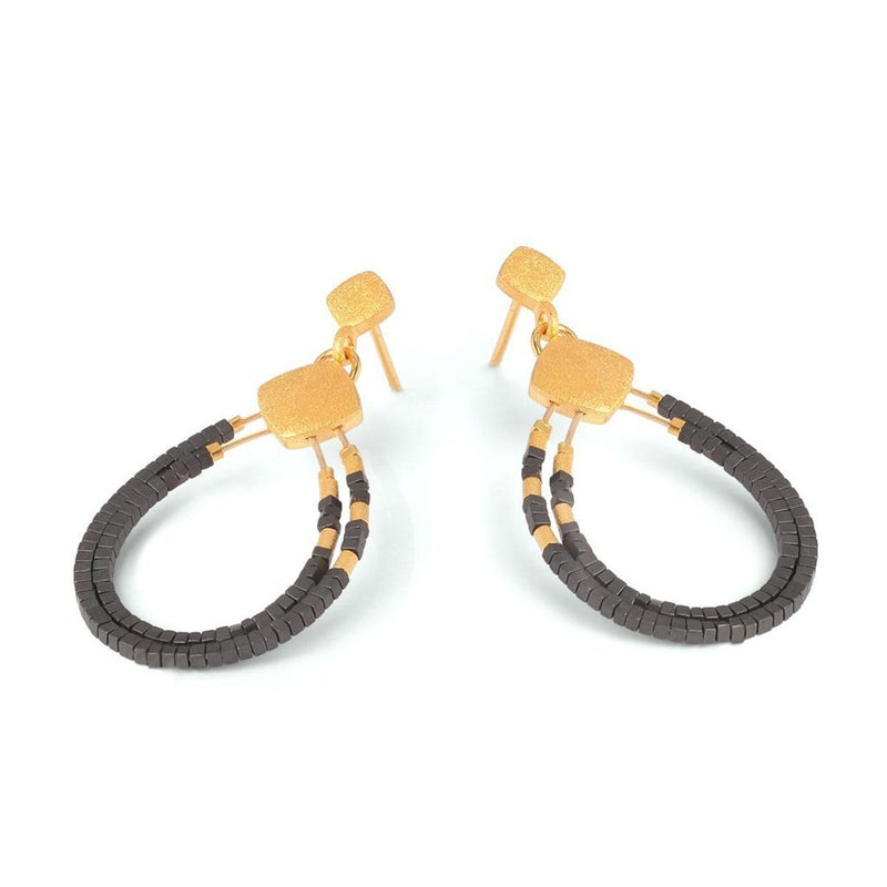 Clini Hematite Earrings - 15576276-Bernd Wolf-Renee Taylor Gallery