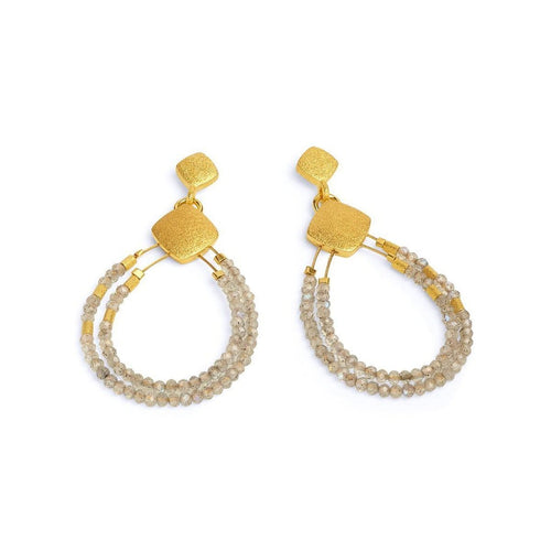 Clini Labradorite Earrings - 15576616-Bernd Wolf-Renee Taylor Gallery