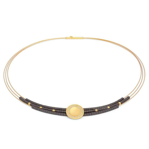 Conella Hematite Zirconia Necklace - 86014276-Bernd Wolf-Renee Taylor Gallery