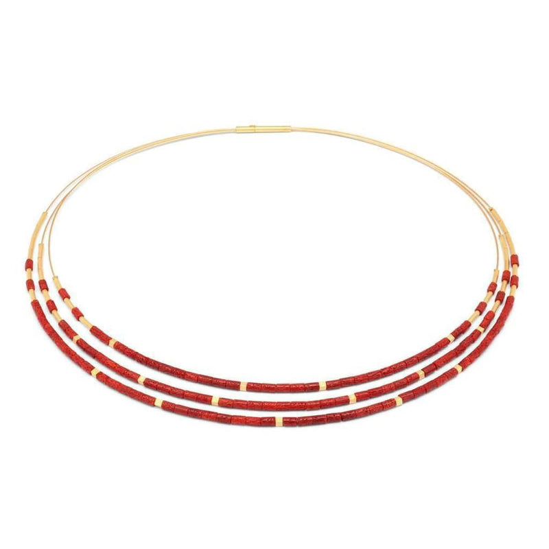 Cubaleni Red Coral Necklace - 83206296-Bernd Wolf-Renee Taylor Gallery