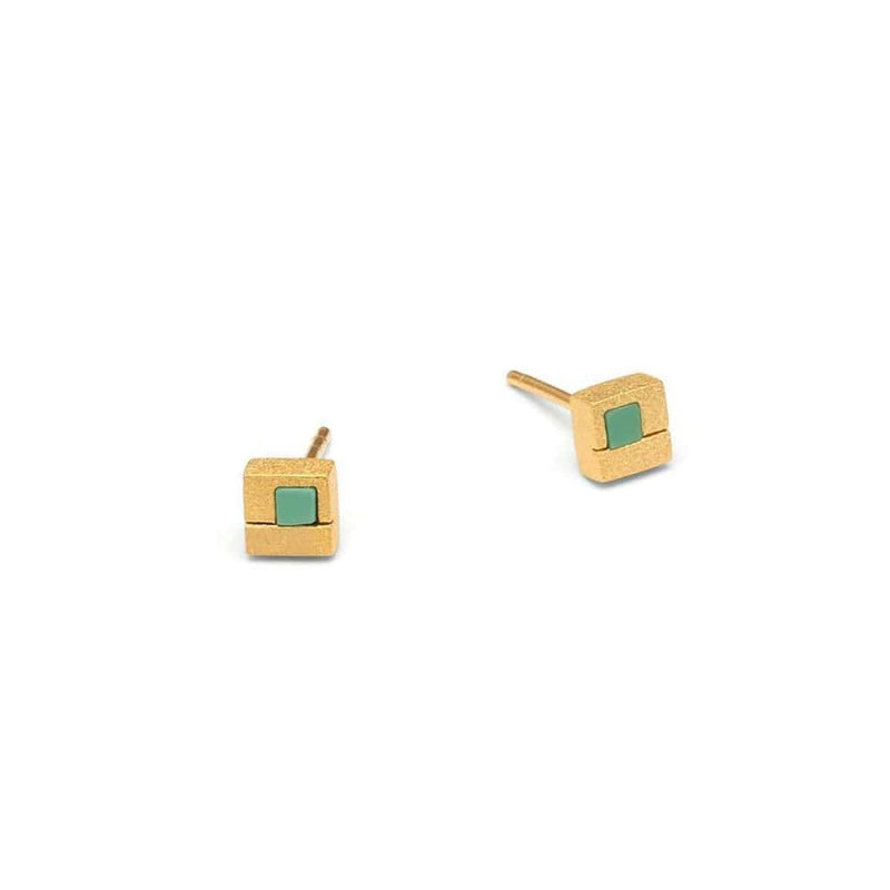 Cubini Green Turquoise Earrings - 19232356-Bernd Wolf-Renee Taylor Gallery