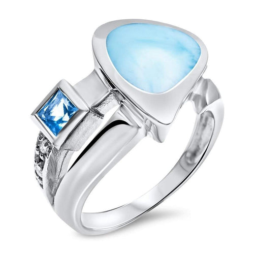 Curva Ring - Rcurv00-00-Marahlago Larimar-Renee Taylor Gallery