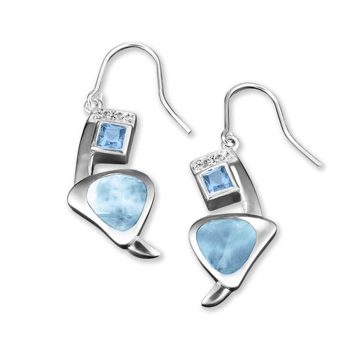 Curva Earrings - Ecurv00-00-Marahlago Larimar-Renee Taylor Gallery