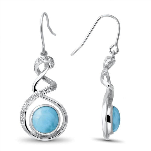 Dante Earrings - Edant00-00-Marahlago Larimar-Renee Taylor Gallery