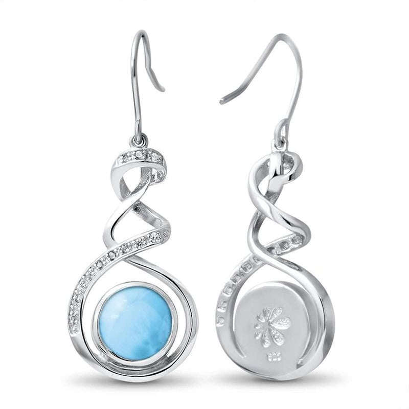 Dante Earrings - Edant00-00-Marahlago Larimar-Renee Taylor Gallery