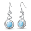 Dante Earrings - Edant00-00-Marahlago Larimar-Renee Taylor Gallery