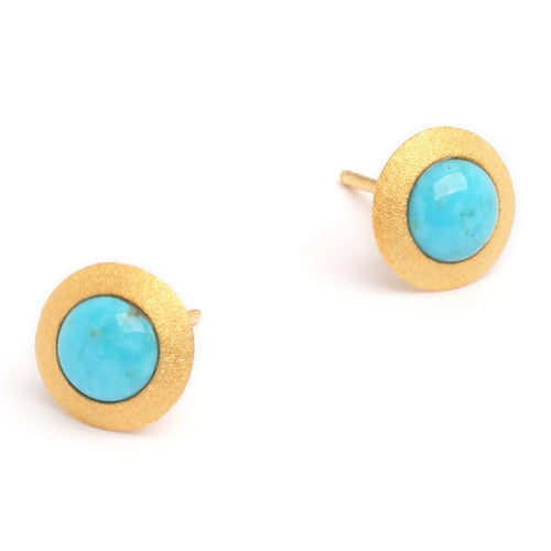 Disca Turquoise Pin Earrings - 19227256-Bernd Wolf-Renee Taylor Gallery