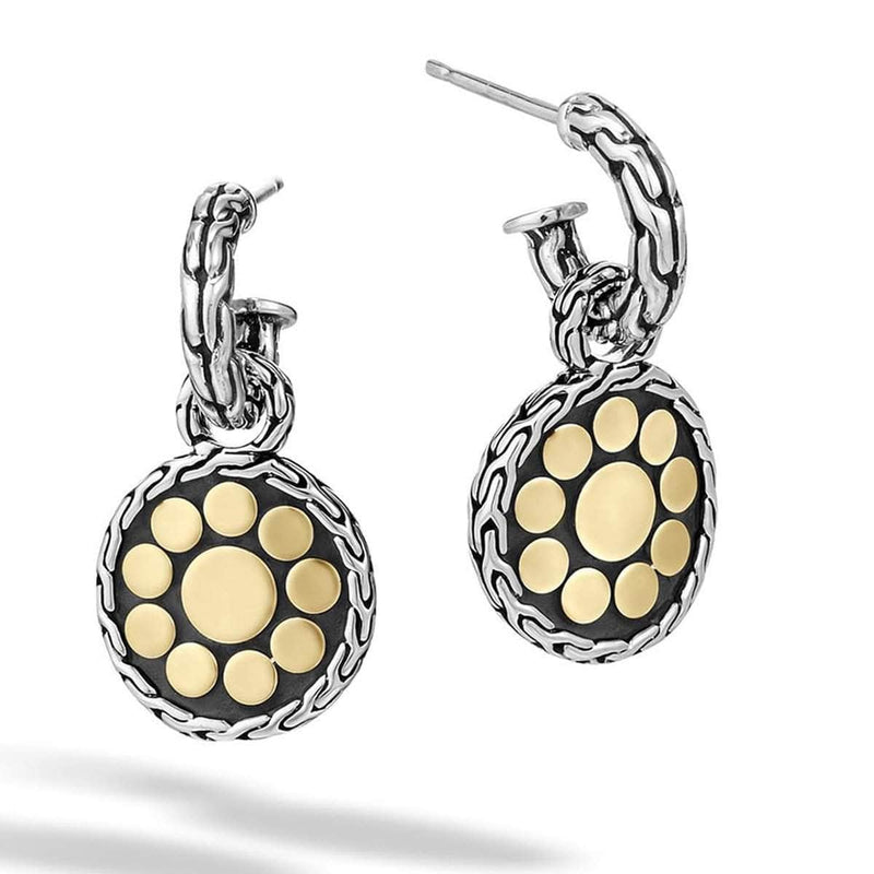 Dot Gold Silver Small Round Hoop Drop Earrings - EZ33748-John Hardy-Renee Taylor Gallery