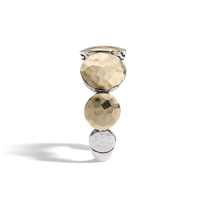 Dot Hammered Gold & Silver Round Disc Ring - RZ7229-John Hardy-Renee Taylor Gallery