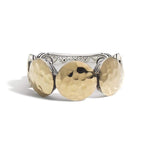Dot Hammered Gold & Silver Round Disc Ring - RZ7229-John Hardy-Renee Taylor Gallery