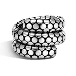 Dot Silver Double Coil Ring - RB39246-John Hardy-Renee Taylor Gallery