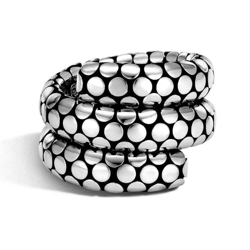 Dot Silver Double Coil Ring - RB39246-John Hardy-Renee Taylor Gallery