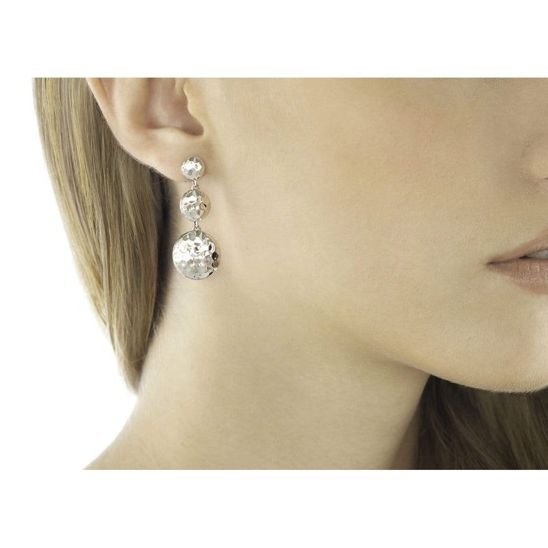 Dot Silver Triple Drop Linear Earrings - EB7209-John Hardy-Renee Taylor Gallery