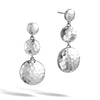 Dot Silver Triple Drop Linear Earrings - EB7209-John Hardy-Renee Taylor Gallery
