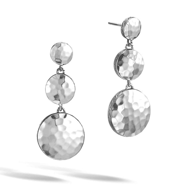 Dot Silver Triple Drop Linear Earrings - EB7209 - John Hardy