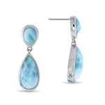 Basic Double Pear Earrings - Ebasi09-00-Marahlago Larimar-Renee Taylor Gallery