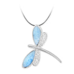 Wildlife Dragonfly Necklace - Ndrag00-00-Marahlago Larimar-Renee Taylor Gallery