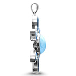 Elsa Necklace - Nelsa00-00-Marahlago Larimar-Renee Taylor Gallery