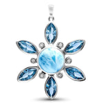Elsa Necklace - Nelsa00-00-Marahlago Larimar-Renee Taylor Gallery
