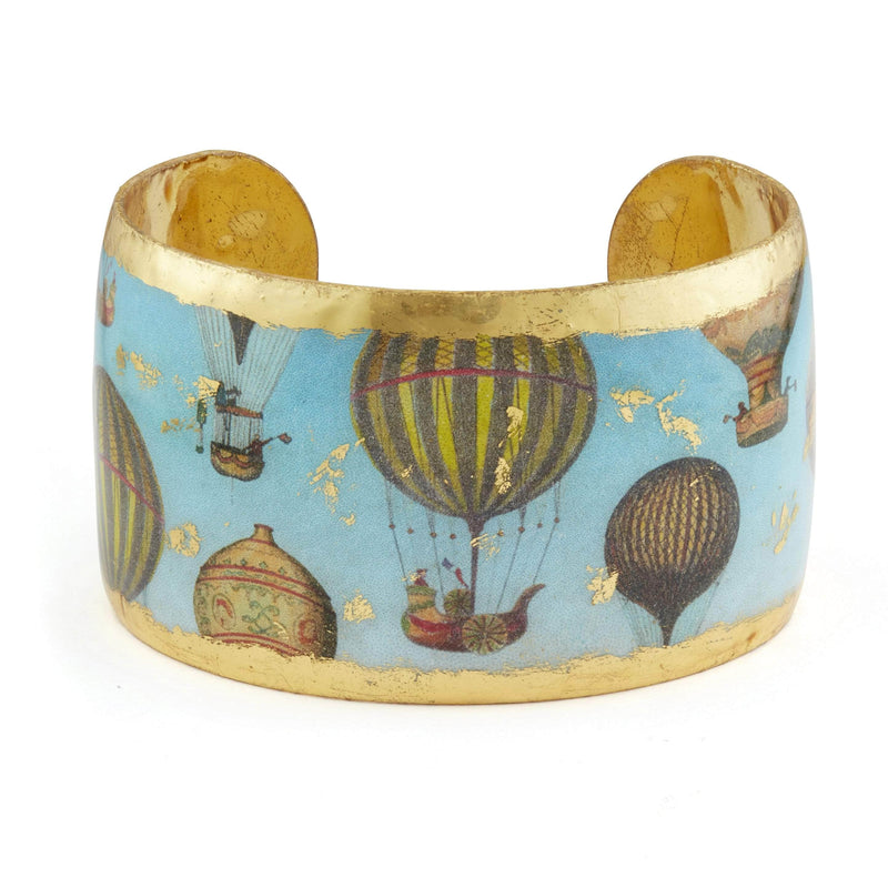 French Balloons 1.5" Gold Cuff - VO1088-Evocateur-Renee Taylor Gallery