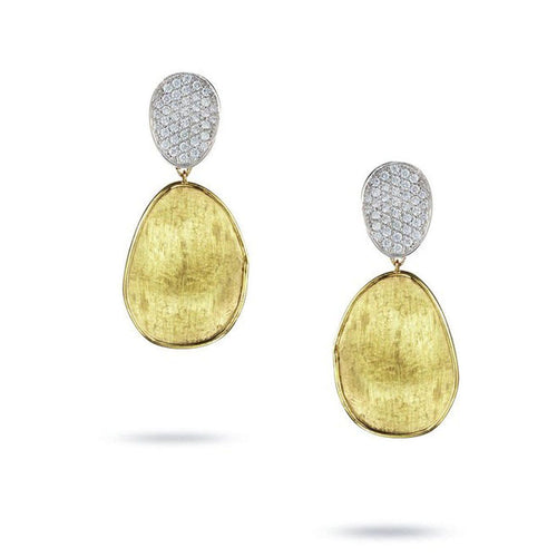 18K Lunaria Diamond Pave Earrings - OB1432 B YW-Marco Bicego-Renee Taylor Gallery