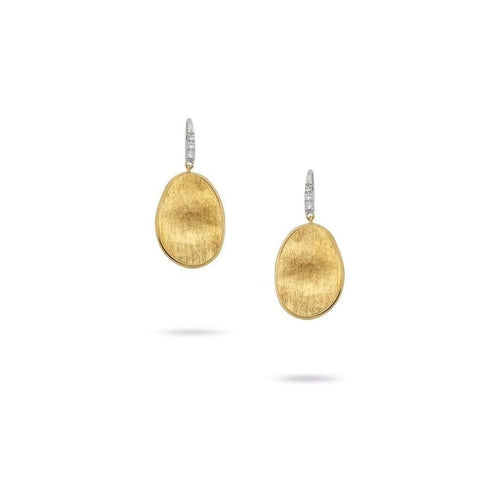 18K Lunaria Yellow Gold Petal Drop Earrings With Diamonds, Small - OB1342 A B YW Q6-Marco Bicego-Renee Taylor Gallery