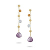 18K Paradise Multi Stone Drop Earrings - OB1431 MIX01 Y-Marco Bicego-Renee Taylor Gallery