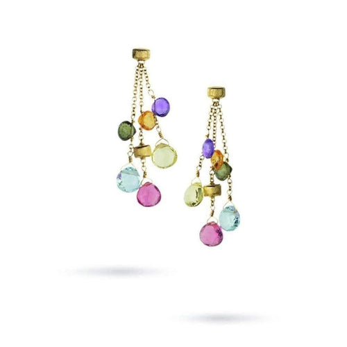 18K Paradise Mixed Gemstone Earrings - OB915 MIX01 Y-Marco Bicego-Renee Taylor Gallery