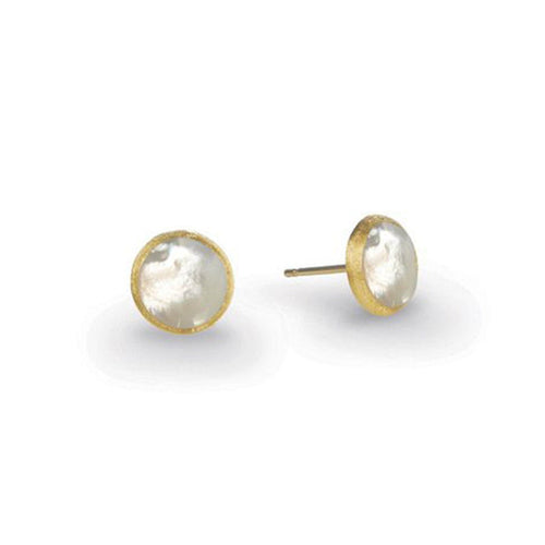 18K Jaipur Mother of Pearl Petite Studs - OB957 MPW Y-Marco Bicego-Renee Taylor Gallery