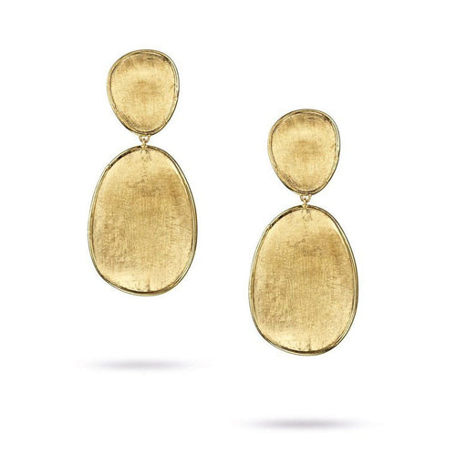 18K Lunaria Small Double Drop Earrings - OB1345 Y 02-Marco Bicego-Renee Taylor Gallery
