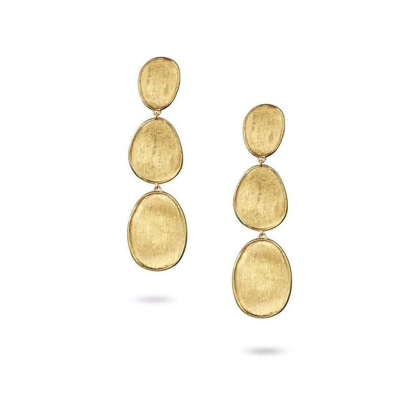 18K Lunaria Small Triple Drop Earrings - OB1349 Y-Marco Bicego-Renee Taylor Gallery