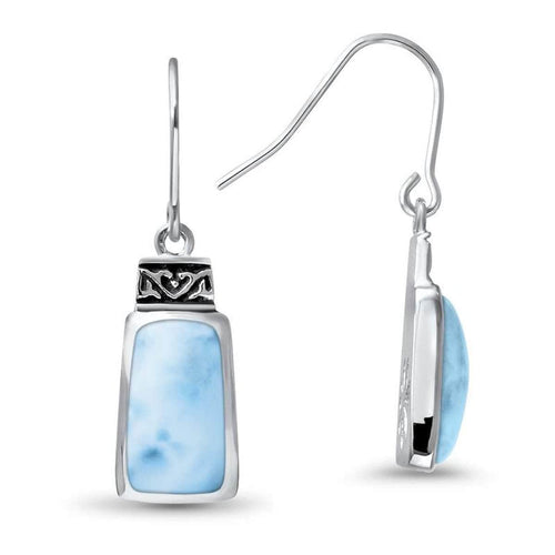 Hanna Earrings - Ehann00-00-Marahlago Larimar-Renee Taylor Gallery