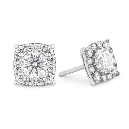 Custom Halo Diamond Stud Earrings - HFEHOFCH00478-Hearts on Fire-Renee Taylor Gallery